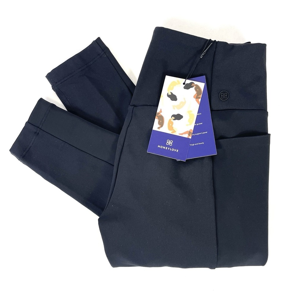 Honeylove Legging 2.0 Small Black Tummy Control Sheer-Proof NWT